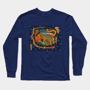 Shaman Serpent Tiger King Spirit Long Sleeve T-Shirt